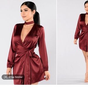 Choker wrap dress